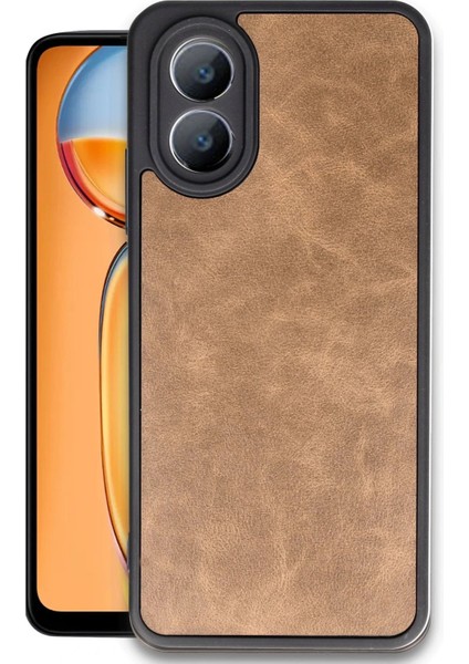 MYT09 Oppo A38 Kılıf Aras Deri Kapak - Taba