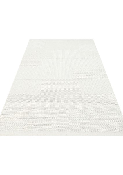 Ohrid 11 White Bukle Dokuma Yapısında Hav Toz Vermeyen Yumuşak Koridor, Salon, Mutfak Halısı indirimleri