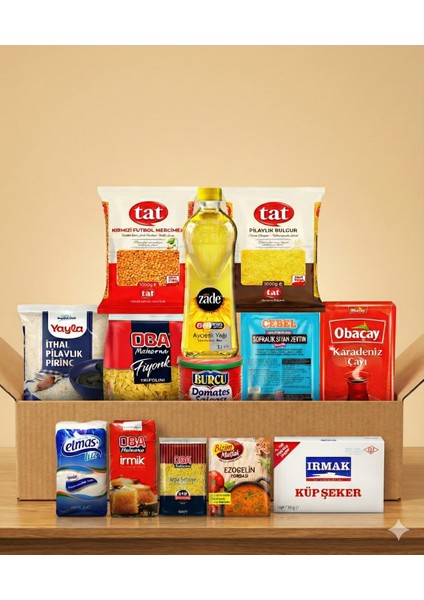 Ekonomik Erzak Kolisi Ramazan Paketi Yardım Kolisi NO36 13 Parça