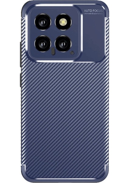 MYT09 Xiaomi Mi 14T Kılıf Auto Focus Karbon Kapak - Lacivert