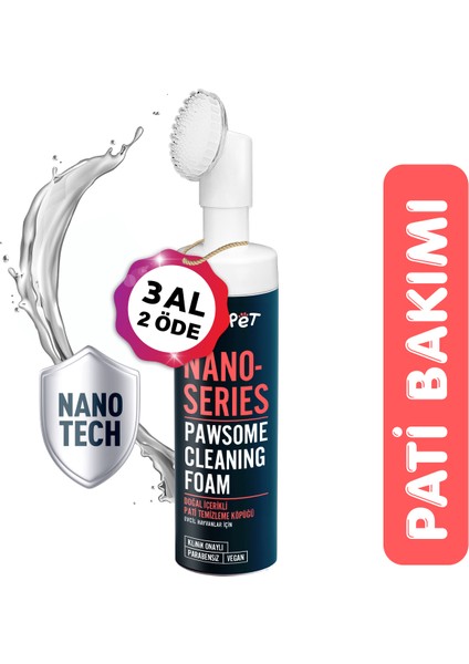 Köpek Pati Temizleme Köpüğü | Nano Series Doğal, Fırçalı ve Durulamasız Temizlik