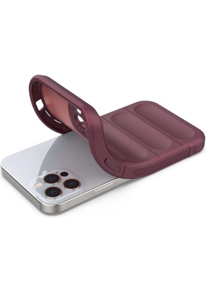 MYT09 iPhone 12 Pro Kılıf Optimum Silikon - Bordo fırsatları