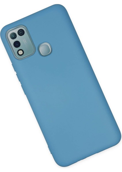 MYT09 Infinix Hot 10 Play Kılıf Nano Içi Kadife Silikon - Mavi modelleri