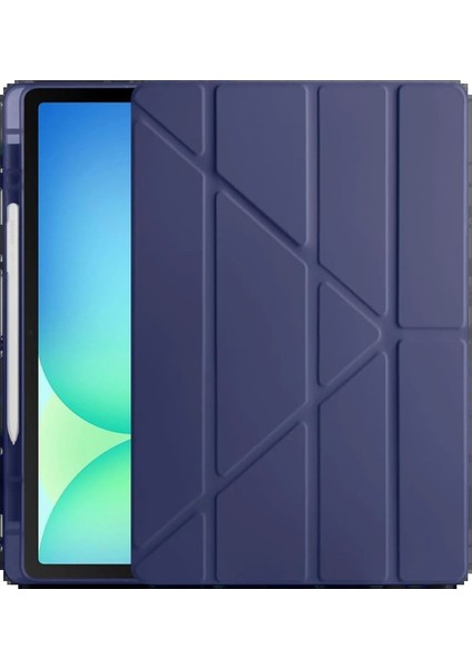 MYT09 iPad Pro 13 (2024) Kılıf Kalemlikli Hugo Tablet Kılıfı - Lacivert fırsatları