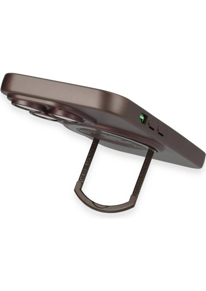 MYT09 iPhone 13 Pro Kılıf Lukka Magneticsafe Kapak - Kahverengi fırsatları