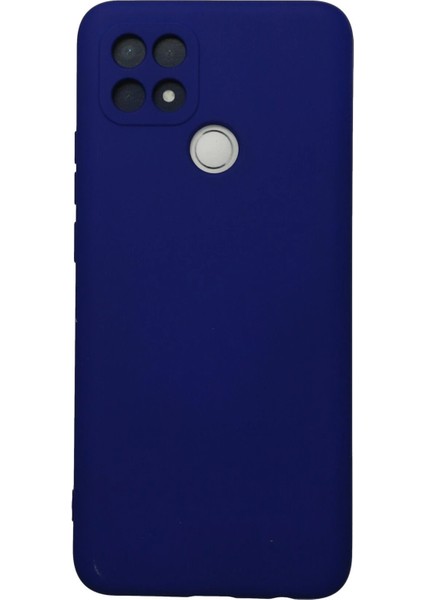 MYT09 Oppo A15 Kılıf Nano Içi Kadife Silikon - Lacivert