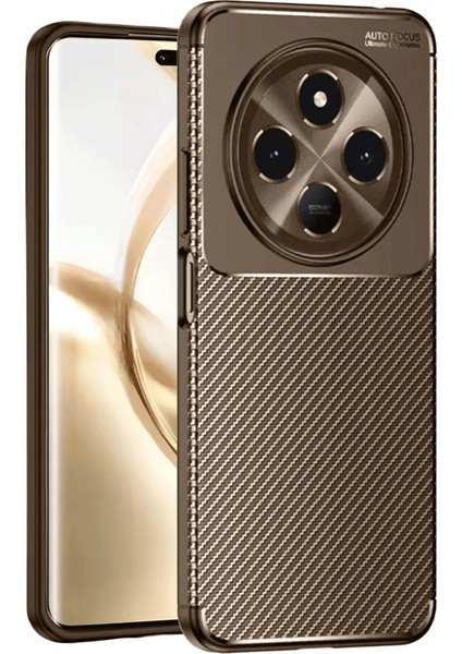 MYT09 Tecno Spark 30 Kılıf Auto Focus Karbon Kapak - Kahverengi fiyatları