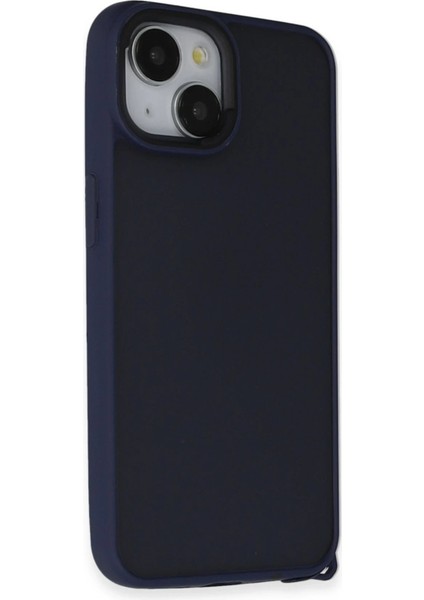 MYT09 iPhone 15 Kılıf Elegant Kapak - Lacivert