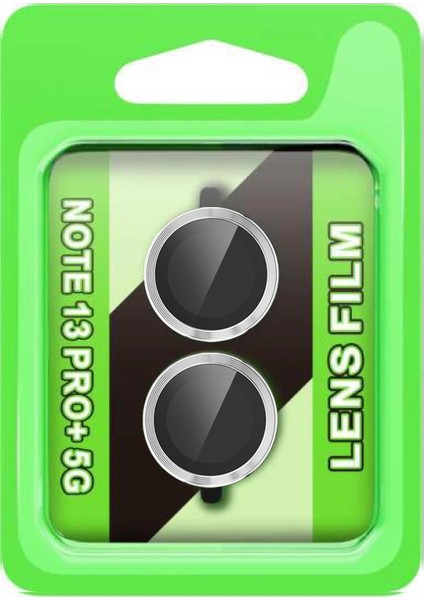 MYT09 Xiaomi Redmi Note 13 Pro Plus Raze Metal Kamera Lens - Gümüş