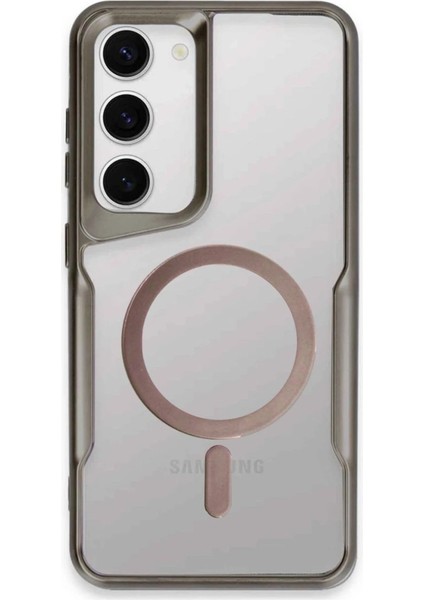 MYT09 Samsung Galaxy S23 Kılıf Boyi Magsafe Silikon Kapak - Titan Gri