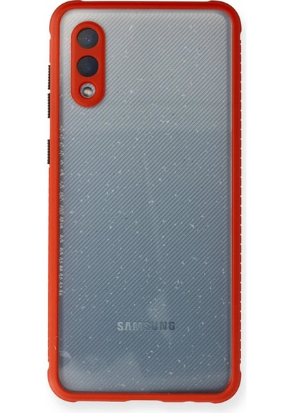 MYT09 Samsung Galaxy A02 Kılıf Miami Şeffaf Silikon - Kırmızı