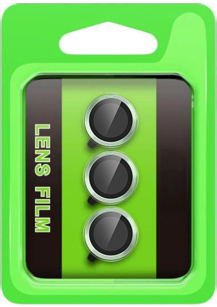 MYT09 Samsung Galaxy S25 Fe Raze Metal Kamera Lens - Yeşil