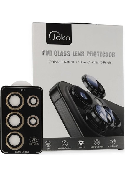 MYT09 Samsung Galaxy S23 Ultra Pvd Metal Kamera Lens - Gold