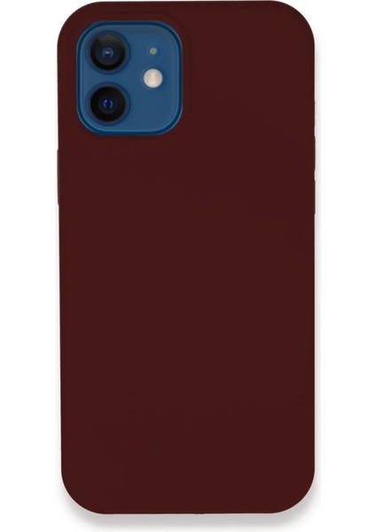 MYT09 iPhone 12 Kılıf Lansman Legant Silikon - Bordo