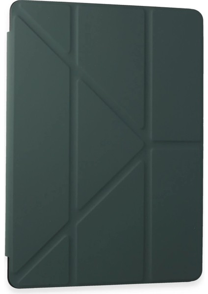 MYT09 Samsung Galaxy T870 Tab S7 11 Kılıf Kalemlikli Mars Tablet Kılıfı - Koyu Yeşil