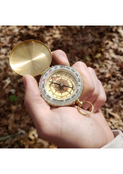 Yuvarlak Sarı Metal Kasa Su Geçirmez Fosforlu Dayanıklı Pusula G50 indirimleri