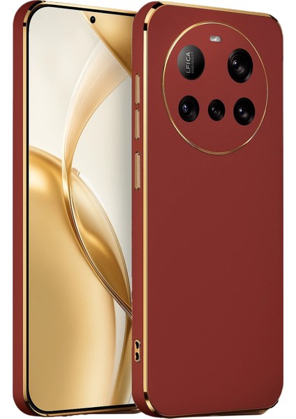 MYT09 Xiaomi Mi 15 Ultra Kılıf Volet Silikon - Kırmızı