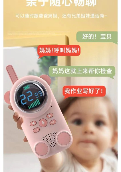 Çocuklar Için Kamp Yürüyüş El Telsizi Şarj Edılebılır 3km Menzil Mavi fırsatları