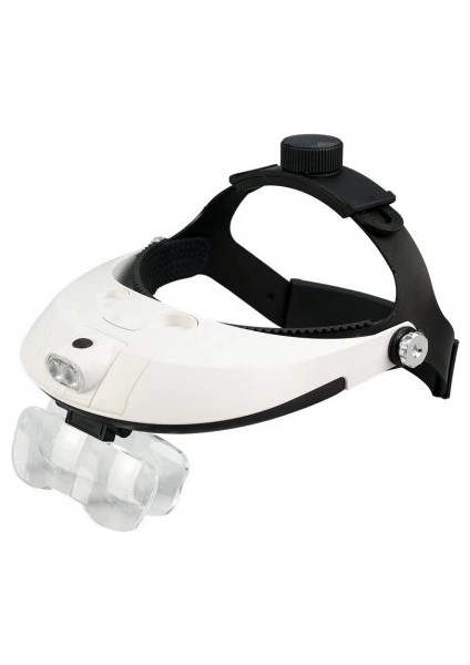 5 Mercekli Çok Fonksiyonlu, Başlık Tip Işıklı Büyüteç 81001H