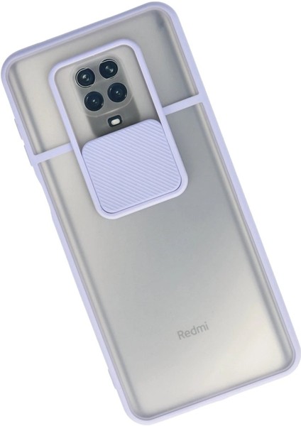 MYT09 Xiaomi Redmi Note 9 Pro Kılıf Palm Buzlu Kamera Sürgülü Silikon - Lila fiyatları