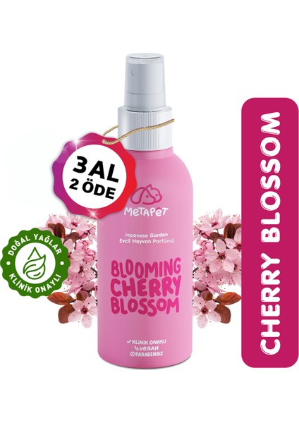 Doğal Kedi Parfümü Kolonyaları Japon Kiraz Çiçeği, Koku Giderici Sprey, Yavru Kedilere Uygun, 150 ml