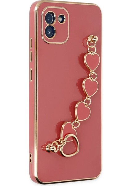 MYT09 Samsung Galaxy A03 Kılıf Esila Silikon - Kırmızı