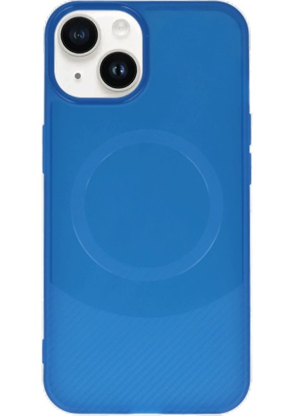 MYT09 iPhone 14 Kılıf Maya Karbon Kapak - Lacivert