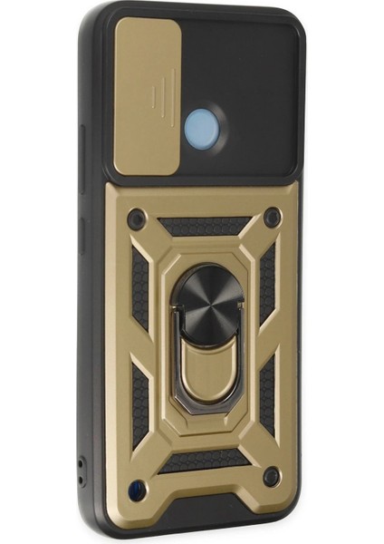 MYT09 Realme C25Y Kılıf Pars Lens Yüzüklü Silikon - Gold fiyatları
