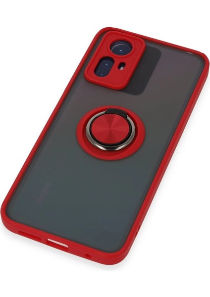 MYT09 Xiaomi Redmi Note 12S Kılıf Montreal Yüzüklü Silikon Kapak - Kırmızı indirimleri