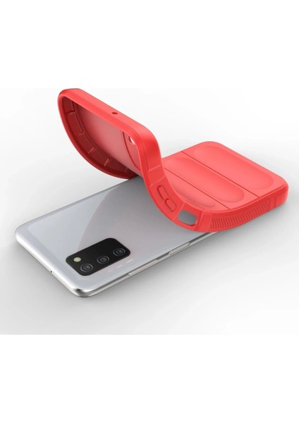 MYT09 Samsung Galaxy A03S Kılıf Optimum Silikon - Kırmızı fırsatları