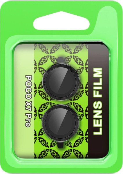 MYT09 Xiaomi Poco X7 Pro Raze Metal Kamera Lens - Siyah