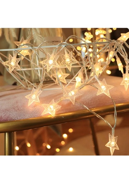 Yıldız 10M 60 LED Gün Işığı Yıldız Boyutu:3,5cm Mz-16-17