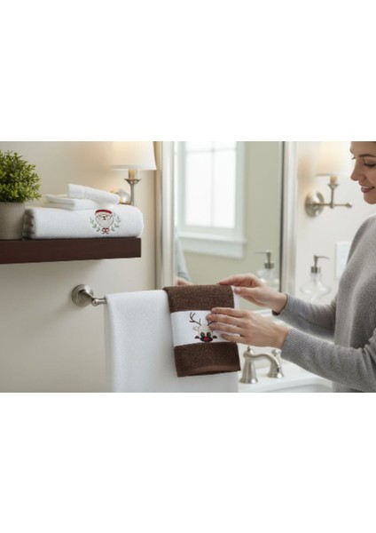 2’li Yılbaşı Temalı %100 Pamuk Havlu Seti – Noel Baba ve Geyik Işlemeli, Waffle Dokuma El Havlusu, Nakışlı Mutfak ve Banyo Havlusu, Hediyelik Yılbaşı Süslemeli Havlu Seti fiyatları