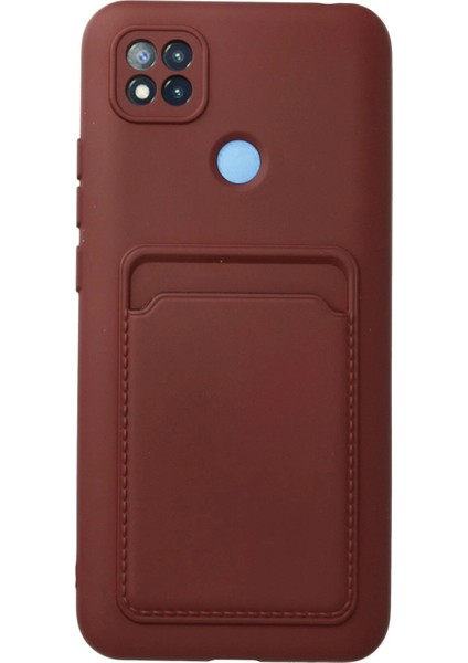 MYT09 Xiaomi Redmi 9c Kılıf Kelvin Kartvizitli Silikon - Bordo