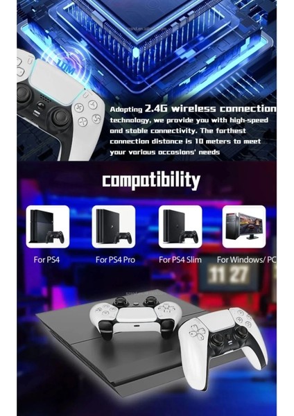 P4 Plus Bluetooth Titreşimli Ps4/ps5 Uyumlu Pc Telefon Joystick Kablosuz Oyun Kolu fırsatları