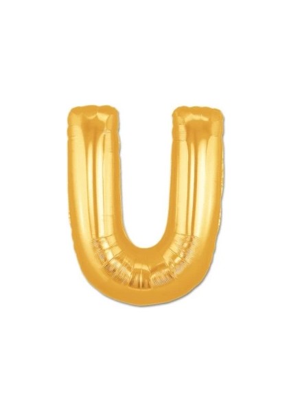 U Harf Folyo Balon Altın Renk 40 Inç