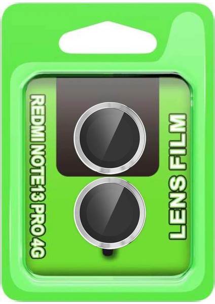 MYT09 Xiaomi Redmi Note 13 Pro 4g Raze Metal Kamera Lens - Gümüş