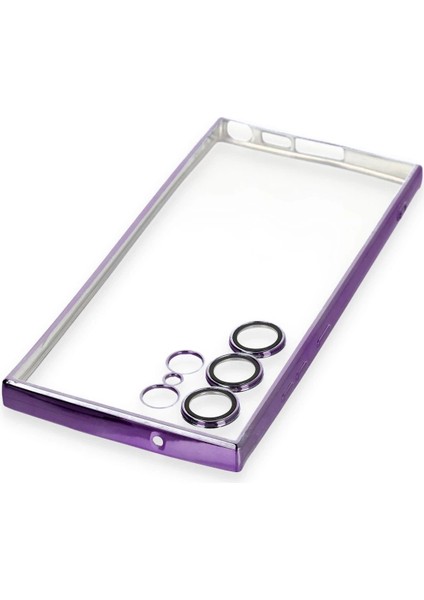 MYT09 Samsung Galaxy S23 Ultra Kılıf Lensli Silikon - Mor fırsatları