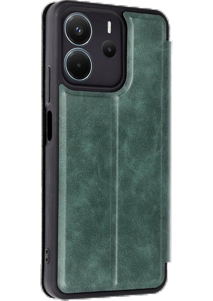 MYT09 Xiaomi Redmi Note 14 4g Kılıf Flip Cover - Koyu Yeşil fiyatları