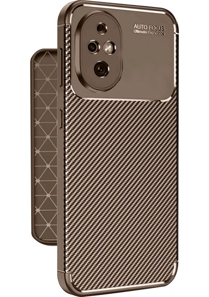 MYT09 Honor 200 Kılıf Auto Focus Karbon Kapak - Kahverengi modelleri