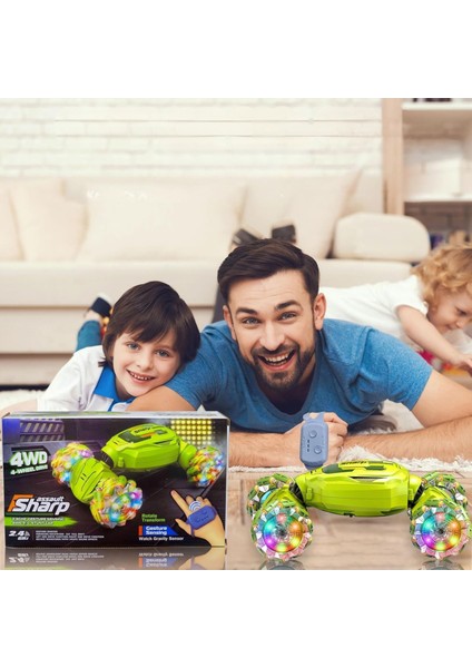 Oyuncak 2.4 Ghz Bilekten ve Uzaktan Kumandalı Işıklı 4x4 Çift Kumandalı Akrobat Araba Drift Car Bilekten Kontrol Kumandası ve Uzaktan Kumandalı indirimleri