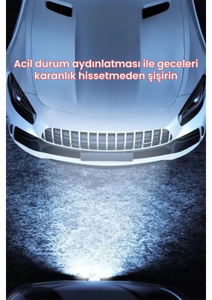 Airgo Taşınabilir Şarjlı Araba Hava Kompresörü Powerbank LED Işıklı Araç Lastik Top Şişirme Pompası