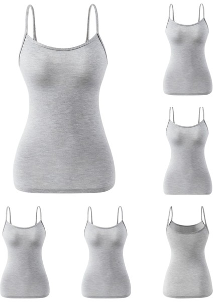 6'lı Ekonomik Paket %100 Pamuk Ribana Ip Askılı Kadın Atlet OZT510 fiyatları