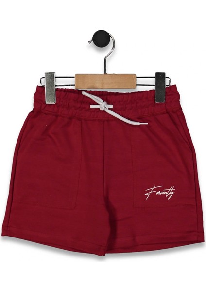 Cep Baskılı Kız Şort