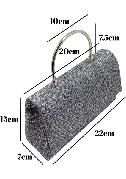 Simli Parlak Abiye Çanta (Simli Görünüm)(Beyaz - Altın - Açık Gümüş - Koyu Gümüş) fırsatları