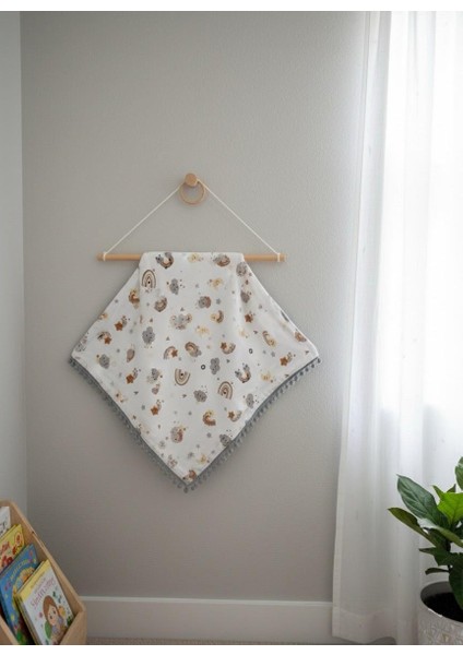 %100 Pamuk Müslin Ponponlu Çift Katlı Bebek Battaniyesi indirimleri