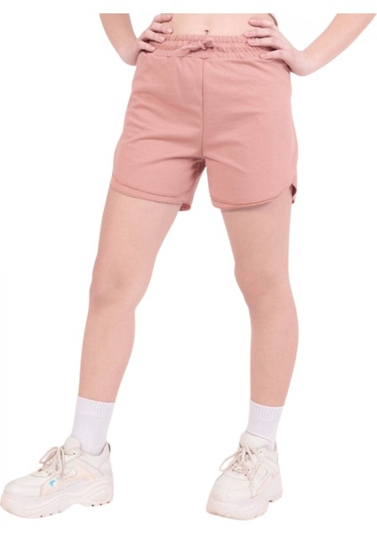 Oval Katlı Kız Şort