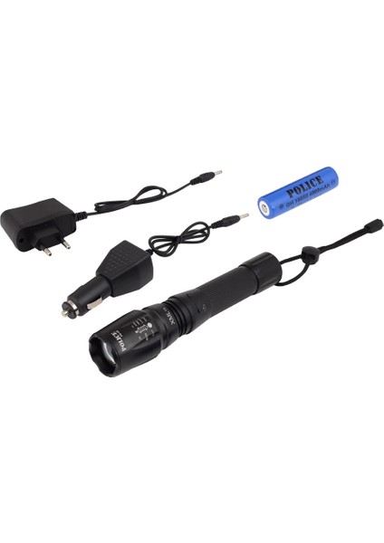 Ps-46 Xml6 LED 5 Kademeli Zoomlu Şarjlı El Feneri