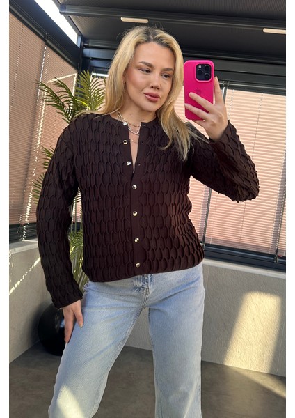 Kahverengi Bürümcük Hırka indirimleri