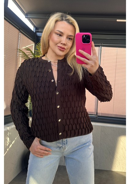 Kahverengi Bürümcük Hırka